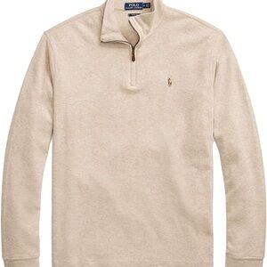 NWT Luxury Jersey Quarter-Zip Pullover Sweater - size large